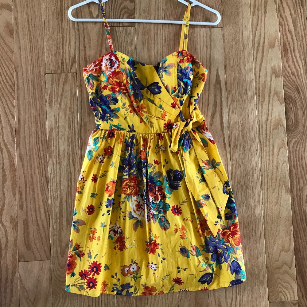 Love Tease Yellow Floral Dress- Size 3